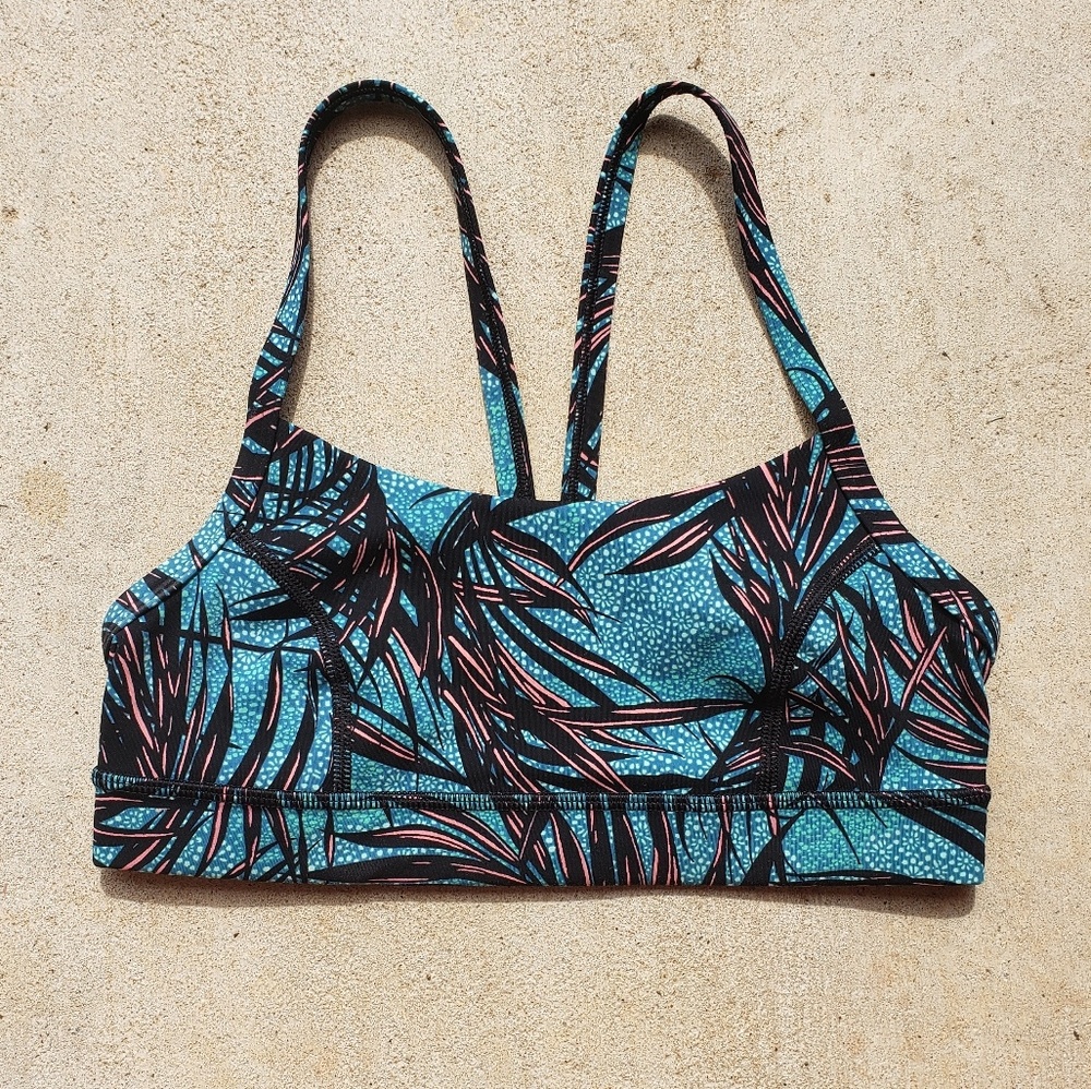 Lululemon Palm Tree Leaf Sports Bra.